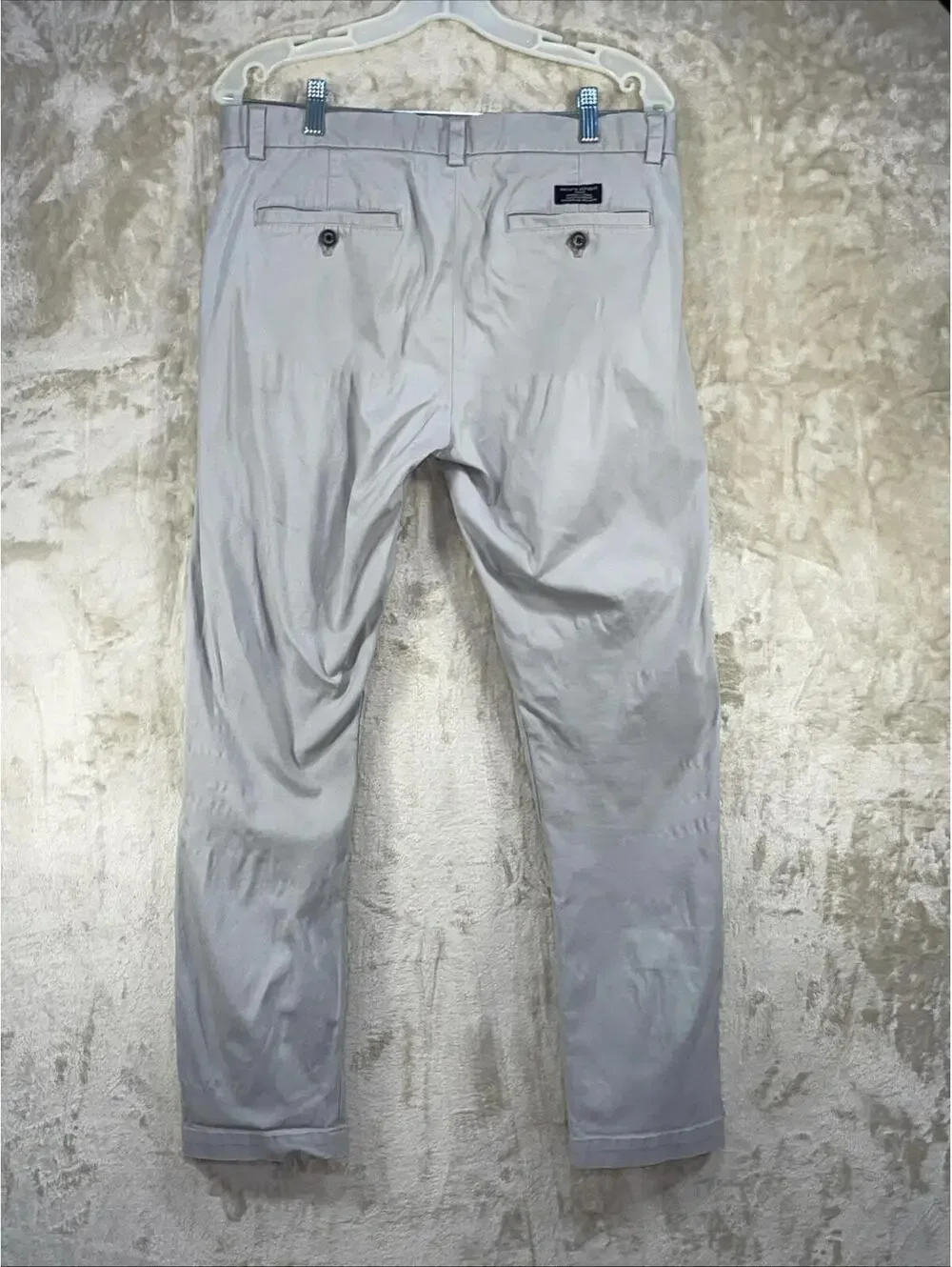 Banana Republic Pants Mens 33x30 Gray Fulton Skinny Chino Stretch Casual Modern